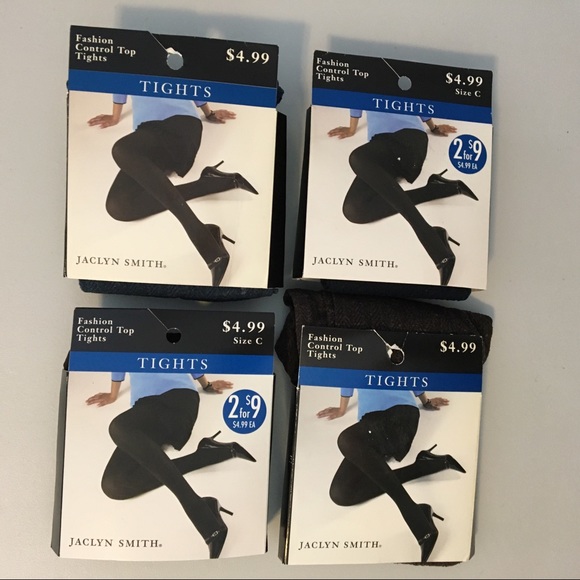 Vintage Accessories - Lot of 4 NEW 1980's Textured Tights Leggings Hose